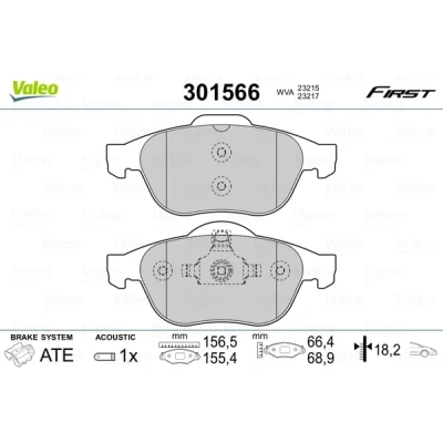 Afbeelding van Valeo Remblokset 301566
