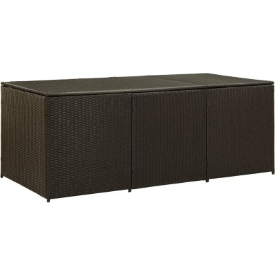 Afbeelding van vidaXL Tuinbox 180x90x70 cm poly rattan bruin
