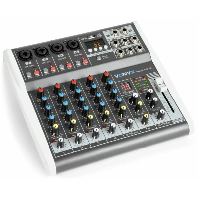 Afbeelding van Vonyx VMM K602 6 kanaals muziekmixer met Bluetooth en effecten