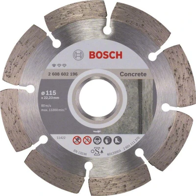 Afbeelding van Bosch Accessoires Diamantdoorslijpschijf Standard for Concrete 115 x 22,23 1,6 10 mm 1st 2608602196