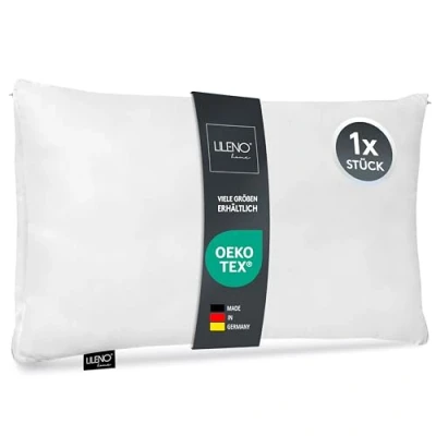 Afbeelding van LILENO HOME Microvezel kussen, 30 x 50 cm, 1 delige set, wasbaar tot 95 graden, met ritssluiting, hoofdkussen als kussenvulling voor bed of decoratief kussen sofa &amp; sierkussen