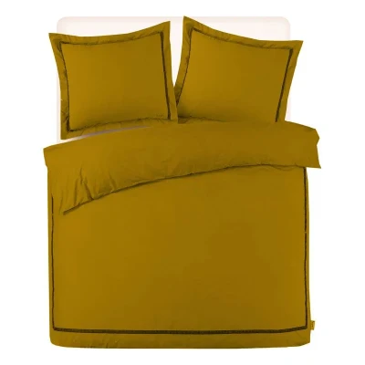 Afbeelding van Dekbedovertrek Kayori Yamato Goud Percal 240 x 200 / 220 cm Lits Jumeaux