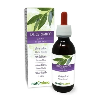 Afbeelding van Schietwilg (Salix alba) schors Alcoholvrije moedertinctuur Naturalma Vloeibaar extract druppels 120 ml Voedingssupplement Veganistisch