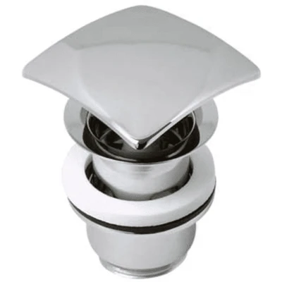 Afbeelding van Plieger design afvoerplug pop up met overloop (inox) 5/4&quot;