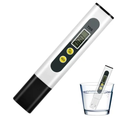 Afbeelding van Watertester, TDS meetinstrument voor drinkwater, waterkwaliteitstester zwembad, aquarium, zwembaden en laboratorium, meetbereik 0 9990 PPM