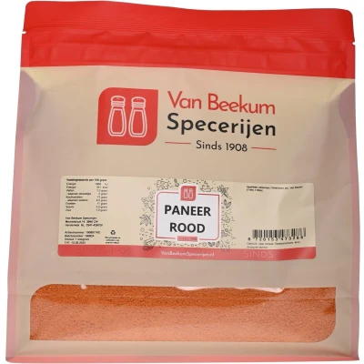 Afbeelding van Van Beekum Specerijen Paneer Rood 1 kilo (hersluitbare stazak)