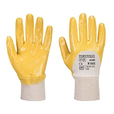 Afbeelding van Nitril Light veiligheidsmanchet maat Large, Yellow