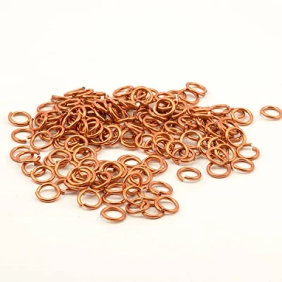 Afbeelding van Vaessen Creative Alu Deco springringen 10mm x135 oranje koper,