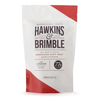 Afbeelding van Hawkins &amp; Brimble Bodywash Eco Hervulbare Pouch 300ml voor mannen die natuurlijk geparfumeerd hydrateren Fles for Life Friendly…