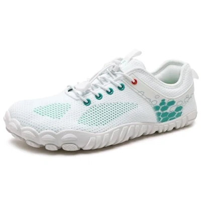 Afbeelding van IceUnicorn Blotevoetenschoenen voor dames en heren, teenschoenen, aquaschoenen, fitnessschoenen, strandschoenen, zwemschoenen, waterschoenen, D wit., 42 EU