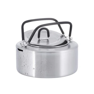 Afbeelding van Tatonka Waterketel H2O Pot 1,0 L waterkoker van roestvrij staal met inklapbare geïsoleerde handgrepen en deksel geschikt voor levensmiddelen bestand tegen fruitzuren liter
