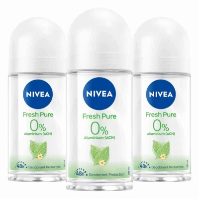 Afbeelding van 3x Nivea Deodorant Roller Pure&amp;Natural Jasmine 50 ml