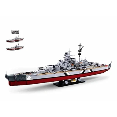 Afbeelding van Sluban Klembouwstenen M38 B1102 MODELBRICKS Bismarck Battleship 2 in 1, medium