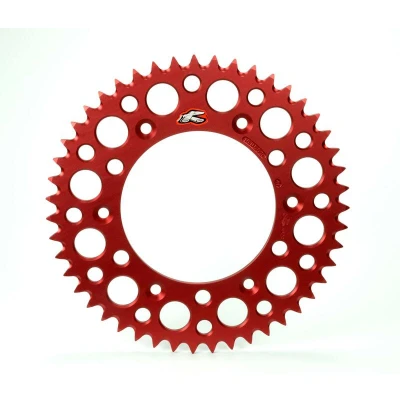Afbeelding van Renthal Achtertandwiel 49 tanden Rood Honda CR125 1984 2007 CR250 CRF250R 2004 2023 CRF450R 2002