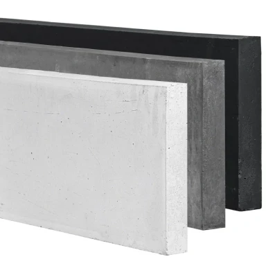 Afbeelding van Sleuf beton schutting onderplaat Grijs/wit 180 cm wit/grijs Tuingigant