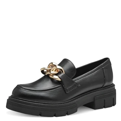 Afbeelding van MARCO TOZZI Loafers by Guido Maria Kretschmer 2 24705 42 dames, Black Gold, 40 EU