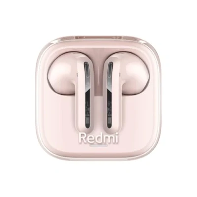 Afbeelding van Xiaomi Redmi Buds 6 Active In ear hoofdtelefoon, Bluetooth 5.4, tot 30 uur batterijduur, 14,2 mm dynamische driver, IPX4 waterbescherming, ruisonderdrukking, transparant roze