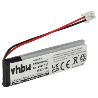 Afbeelding van vhbw 1x reservebatterij voor Plantronics 85442 01, 89305 011 luidsprekerboxen speaker (730 mAh, 3,7 V, Li Polymeer)