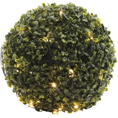 Afbeelding van LED netverlichting buxus buit/dia80cm 120L/groen/warm wit Lumineo