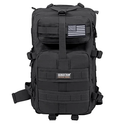 Afbeelding van Seibertron Falcon Tactical Water Repellent Hiking Camping Backpack Compact Assault Pack Summit Bag 37L Black