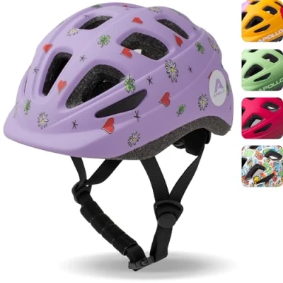 Afbeelding van Apollo kinder fietshelm, helm voor kinderen &amp; tieners, multisport helm, fietshelm meisjes, jongens, kinderhelm vanaf 3 jaar, verstelbare
