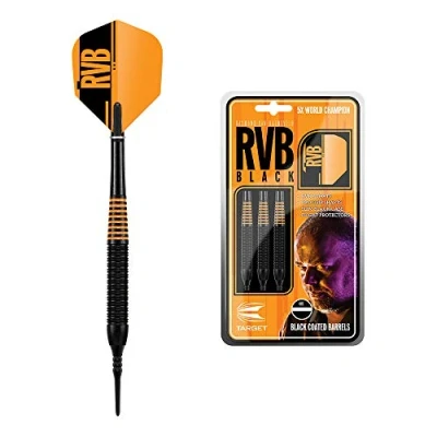 Afbeelding van Raymond van Barneveld RVB Black Brass Soft Tip Dartpijlen