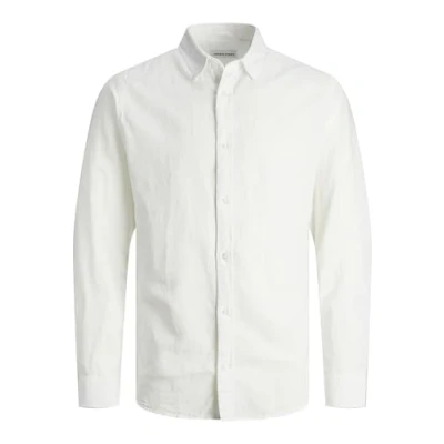 Afbeelding van JACK&amp;JONES PLUS JJELINEN BLEND SHIRT LS SN PLS Heren Overhemd Maat EU5XL US3XL