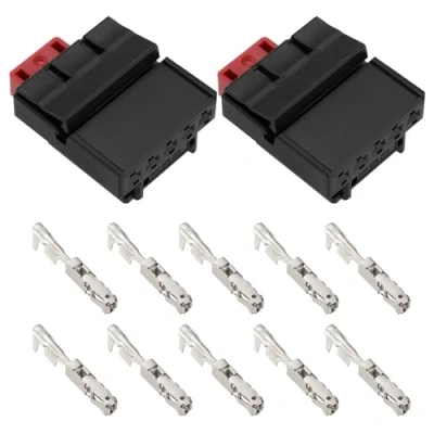 Afbeelding van VGOL 2 Sets Achterlicht Kabelboom Connector Vrouwelijke 5 Pin met Terminals 5K0972705 Compatibel Volkswagen Audi