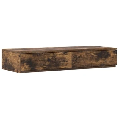 Afbeelding van vidaXL Nachtkastjes Gerookt Eiken Bewerkt Hout 90 x 36,5 16,5 cm