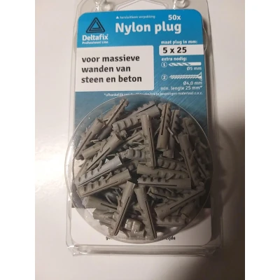 Afbeelding van Deltafix Nylon Plug 5 x 25 50 Stuks