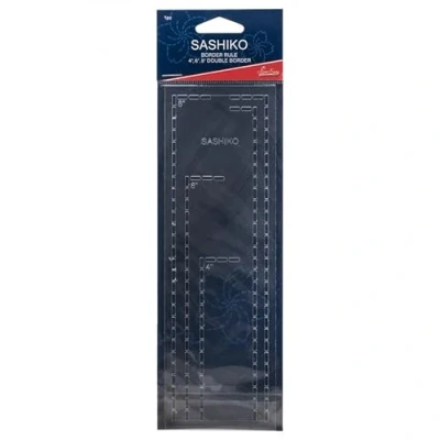 Afbeelding van SASHIKO Sjabloon Border Liniaal Tot 4 6 8IN Dubbele Rand, Blauw