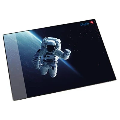 Afbeelding van Läufer 46659 Bureauonderlegger Astronaut, 53 x 40 cm, antislip onderlegger voor kinderen, accessoires kinderbureau, met transparant zijvak