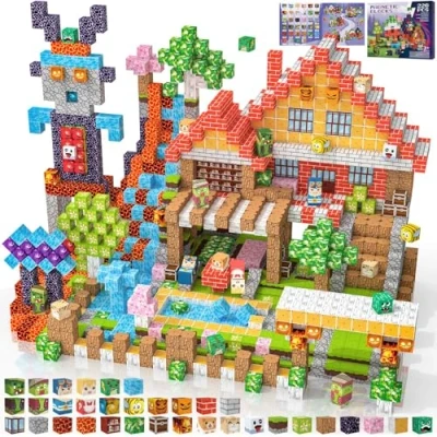 Afbeelding van Crifeton Magnetische Bouwstenen 220 PCS 2CM, 3+ STEM Montessori Zintuiglijk Speelgoed, Tegels voor 3 4 5 6 7 8 9 10 11 12 Jarige Jongens &amp; Meisjes Verjaardagsgeschenken