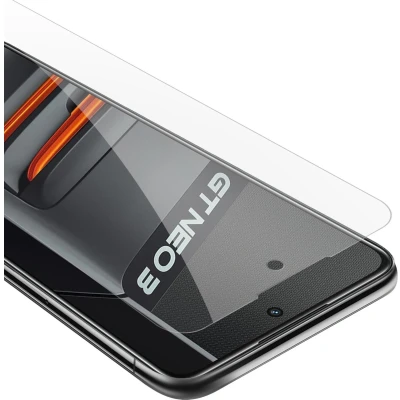 Afbeelding van Cadorabo Screenprotector geschikt voor Realme GT Neo 3 Pantser film Beschermende in KRISTALHELDER Geharde (Tempered) display beschermglas 9H hardheid met 3D Touch