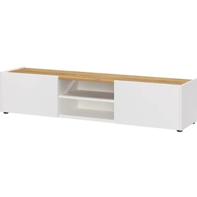 Afbeelding van Germania Andrea Wit / Eiken TV Meubel 2 Kleppen