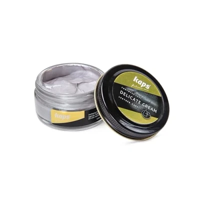 Afbeelding van Kaps Schoencreme schoensmeer verzorgt het leer en geeft glans (403) Briljant zilver 50ml