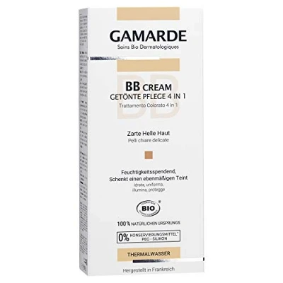 Afbeelding van GAMARDE Biologische cosmetica: BB Cream Getinte verzorging 4 in 1 lichte huid I dagcrème natuurlijke cosmetica Creme Vegan Make Up Teint Corrigerend getint 40 ml