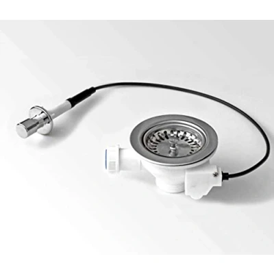 Afbeelding van PROKIRA® Universele spoelbak excenter afvoer garnituur 3,5 inch Ø114 mm zeefkorfventiel sifon