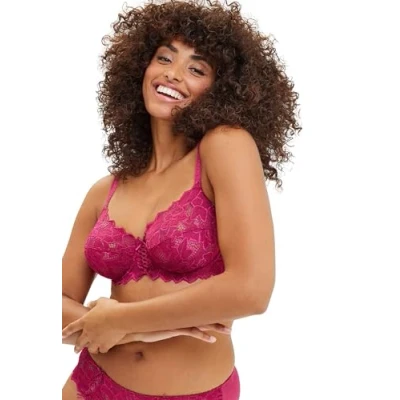 Afbeelding van SANS COMPLEXE BH met beugels van kant Arum dames kersensorbet 90C, Kersensorbet, 75C