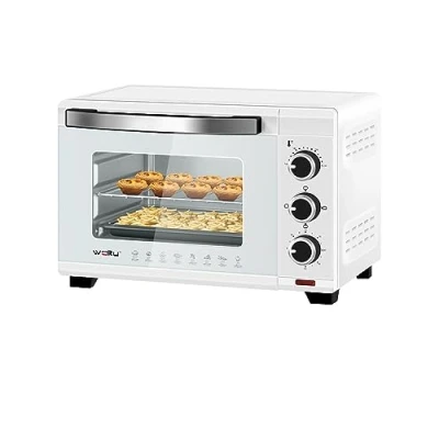 Afbeelding van WOLTU BF09rt Mini Pizzaoven Dubbele Glazen deur met Bakplaat en Braadpan Timer 0 250 C 1400 W, 20 liter Rood