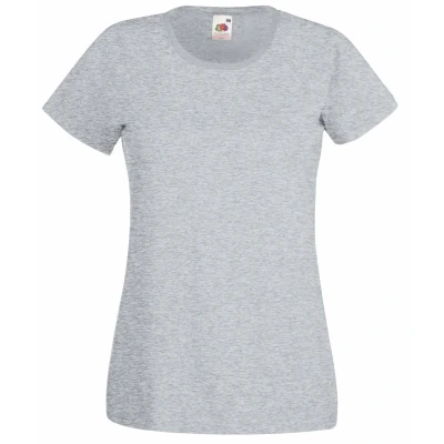 Afbeelding van Fruit Of The Loom Dames / Vrouwen Damens Fit Valueweight T shirt met korte mouwen (Heather Grijs)