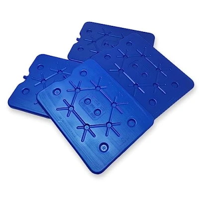 Afbeelding van ToCi XXL koelaccu set van 4 Freezeboard (32 x 25 cm) met elk 800 ml blauwe koelelementen ice accu voor de koeltas, koelbox, ijscrose, dun, extra plat, koelpak koeltas