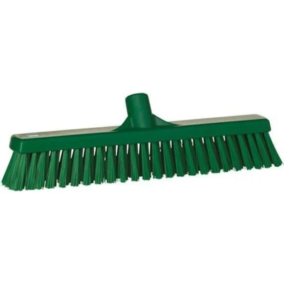 Afbeelding van Vikan Bezem zacht polyester groen, 41 cm, Geschikt voor Varkens Veehouderij