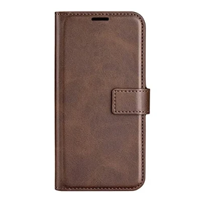 Afbeelding van Casecentive Leren Wallet case met sluiting iPhone 15 Pro bruin