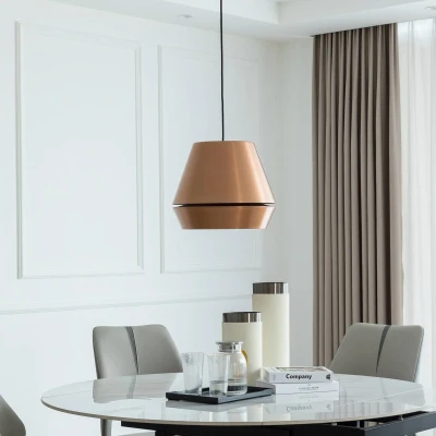 Afbeelding van Lucande Hanglampen 1licht Aluminium H: 29 cm koper Inclusief lichtbron