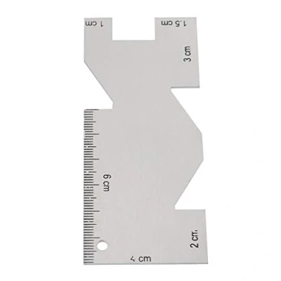 Afbeelding van Metalen Naaien Liniaal, Gauge Liniaal voor Crafting Breien Beginner Zomen Meten