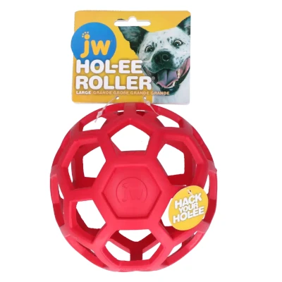 Afbeelding van JW HOL EE ROLLER Hondenspeeltje Hondenspeelgoed Hondenbal L Ø 15 cm Natuurrubber Rood