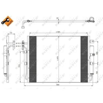 Afbeelding van Condensor, airconditioning NRF 350217