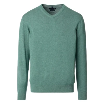 Afbeelding van Casa Moda Trui V halsturquoise, Effen