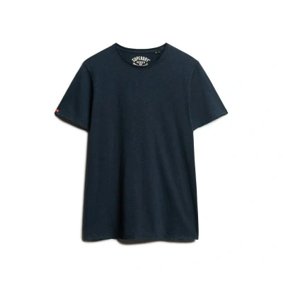 Afbeelding van Superdry T Shirt Raw Edge Slub M1012076a Eclipse Navy Mannen Maat XL